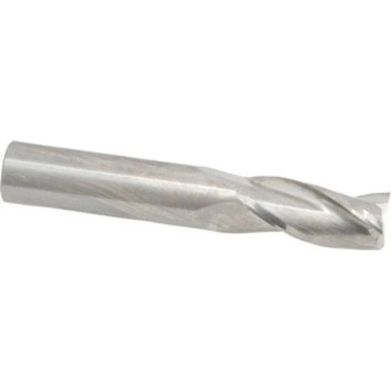 RobbJack 1/2, 1 LOC, 1/2 Shank Diam, 3 OAL, 3 Flute, Solid Carbide Square End Mill Single End, Uncoated, Spiral Flute...